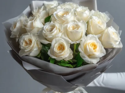 Белые розы «Утренний свет»