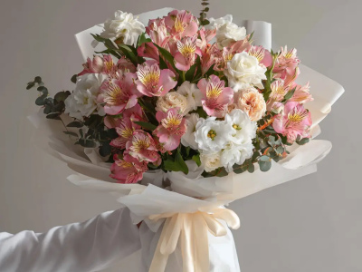 Букет с альстромериями «Танец лепестков»