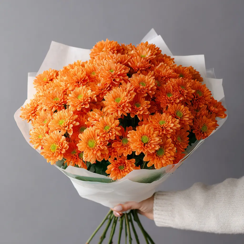 Монобукет из хризантем «Осенний привет»